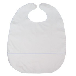 BABEIRO PLÁSTICO LAVÁVEL C/BOLSO ADULTO BRANCO
