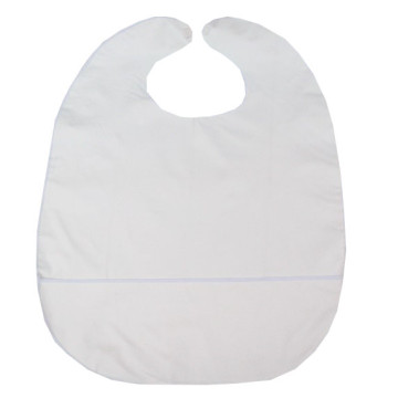 BABEIRO PLÁSTICO LAVÁVEL C/BOLSO ADULTO BRANCO