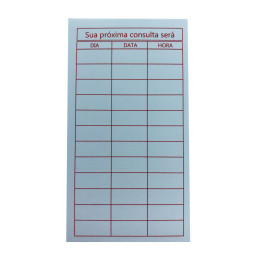 CARTÃO HORÁRIO 100X1 (PAPEL 180 GRAMAS)