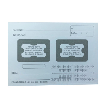 CARTÃO DE RAIO X INFANTIL C/2 FUROS 100X1 (240 GR)