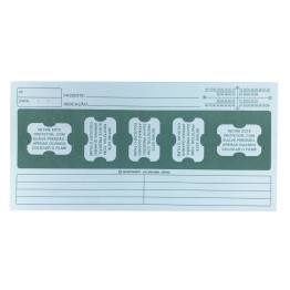CARTÃO DE RAIO X C/5 FUROS 50X1 (PAPEL 240 GRAMAS)