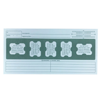 CARTÃO DE RAIO X C/5 FUROS 50X1 (PAPEL 240 GRAMAS)