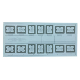 CARTÃO DE RAIO X C/14 FUROS 25X1 (PAPEL 240 GRAMAS)
