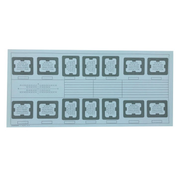 CARTÃO DE RAIO X C/14 FUROS 25X1 (PAPEL 240 GRAMAS)