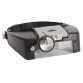 LUPA DE PALA MG 81007 PRETA C/3 LENTES C/ 2 LED