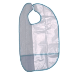 BABEIRO PLÁSTICO LAVÁVEL C/BOLSO ADULTO TRANSPARENTE