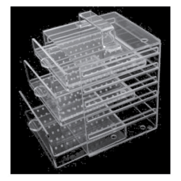 BROQUEIRO COM 3 GAVETAS B76 A 76 PÇ DE MÃO CRISTAL (AP15)
