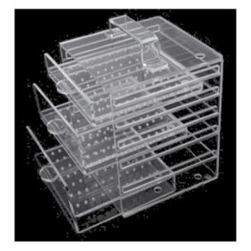 BROQUEIRO COM 3 GAVETAS B76 A 76 PÇ DE MÃO CRISTAL (AP15)