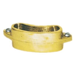 MUFLA DE LATÃO POLIDA C/PARAFUSO 1/2 LUA