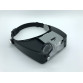 LUPA DE PALA MG 81007 PRETA C/3 LENTES C/ 2 LED