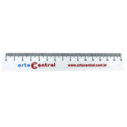 RÉGUA PLÁSTICA FLEXIVEL 15 CM MILIMÉTRICA BRANCA